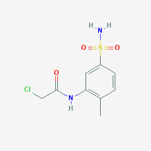 molecular formula C9H11ClN2O3S B1518605 2-氯-N-(2-甲基-5-磺酰苯基)乙酰胺 CAS No. 904590-92-7