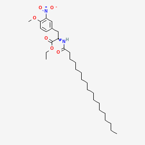 DL-Tyrosine, O-methyl-3-nitro-N-(1-oxooctadecyl)-, ethyl ester