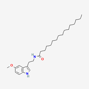 molecular formula C27H44N2O2 B15186108 Palmitoyl methoxytryptamine CAS No. 151922-15-5