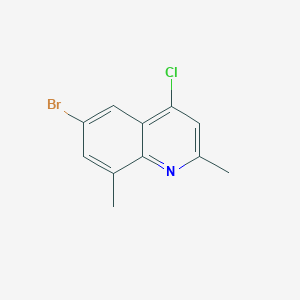 molecular formula C11H9BrClN B1518616 6-溴-4-氯-2,8-二甲基喹啉 CAS No. 1153002-90-4