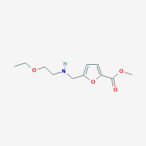 molecular formula C11H17NO4 B1518619 5-{[(2-乙氧基乙基)氨基]甲基}呋喃-2-羧酸甲酯 CAS No. 1157206-28-4