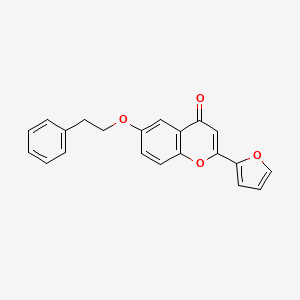 molecular formula C21H16O4 B15186193 Trifolirhizin, tetraacetate CAS No. 6896-09-9