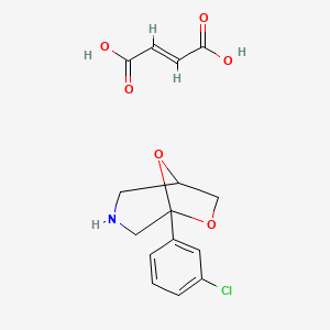 molecular formula C15H16ClNO6 B15186194 (E)-but-2-enedioic acid;5-(3-chlorophenyl)-6,8-dioxa-3-azabicyclo[3.2.1]octane CAS No. 84508-98-5