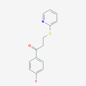 molecular formula C14H12FNOS B1518620 1-(4-Fluorophenyl)-3-(pyridin-2-ylsulfanyl)propan-1-one CAS No. 1157733-02-2