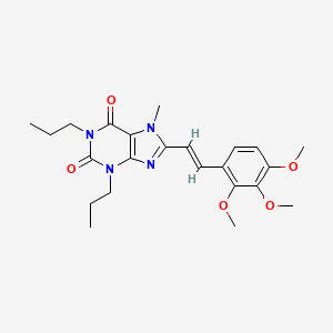 (E)-7-Methyl-1,3-dipropyl-8-(2,3,4-trimethoxystyryl)xanthine