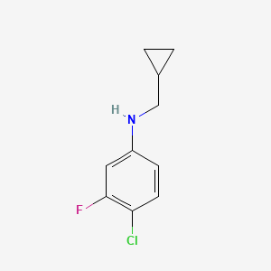 molecular formula C10H11ClFN B1518626 4-chloro-N-(cyclopropylmethyl)-3-fluoroaniline CAS No. 1157625-44-9
