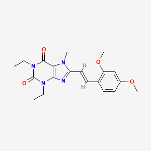 molecular formula C20H24N4O4 B15186263 (E)-8-(2,4-Dimethoxystyryl)-1,3-diethyl-7-methylxanthine CAS No. 155271-03-7