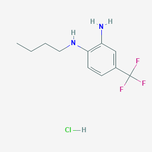 molecular formula C11H16ClF3N2 B1518627 N-[2-氨基-4-(三氟甲基)苯基]-N-丁基胺盐酸盐 CAS No. 1172021-00-9