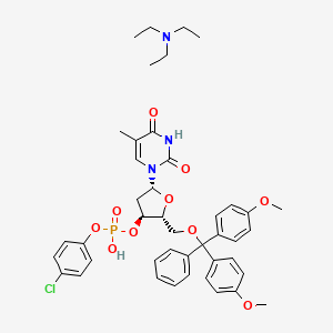 [(2R,3S,5R)-2-[[bis(4-methoxyphenyl)-phenylmethoxy]methyl]-5-(5-methyl-2,4-dioxopyrimidin-1-yl)oxolan-3-yl] (4-chlorophenyl) hydrogen phosphate;N,N-diethylethanamine