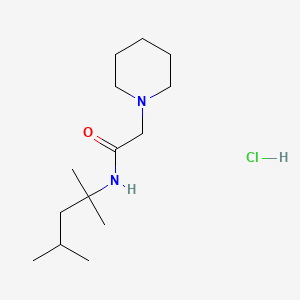 1-Piperidineacetamide, N-(1,1,3-trimethylbutyl)-, hydrochloride