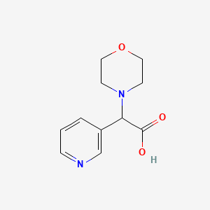 molecular formula C11H14N2O3 B1518628 Morpholin-4-YL(pyridin-3-YL)acetic acid CAS No. 933761-00-3