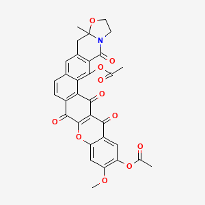 (3-acetyloxy-23-methoxy-10-methyl-5,18,27,29-tetraoxo-9,20-dioxa-6-azaheptacyclo[15.12.0.02,14.04,12.06,10.019,28.021,26]nonacosa-1(17),2,4(12),13,15,19(28),21,23,25-nonaen-24-yl) acetate