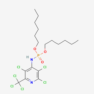 Phosphoramidic acid, (2,3,5-trichloro-6-(trichloromethyl)-4-pyridinyl)-, dihexyl ester