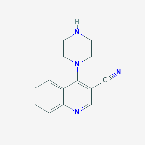 molecular formula C14H14N4 B1518630 4-(Piperazin-1-yl)quinoline-3-carbonitrile CAS No. 1153167-35-1