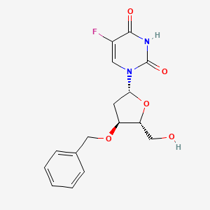 molecular formula C16H17FN2O5 B15186302 Uridine, 2'-deoxy-5-fluoro-3'-O-(phenylmethyl)- CAS No. 95969-44-1