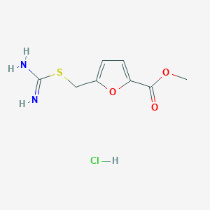 molecular formula C8H11ClN2O3S B1518634 Methyl 5-[(carbamimidoylsulfanyl)methyl]furan-2-carboxylate hydrochloride CAS No. 108989-46-4