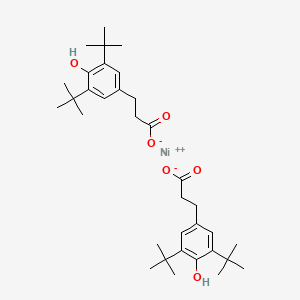 molecular formula C34H50NiO6 B15186344 3-(3,5-ditert-butyl-4-hydroxyphenyl)propanoate;nickel(2+) CAS No. 55868-93-4