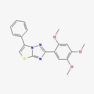 6-Phenyl-2-(3,4,5-trimethoxyphenyl)thiazolo(3,2-b)(1,2,4)triazole