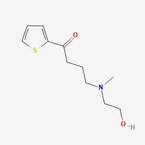 molecular formula C11H17NO2S B15186371 1-Butanone, 4-((2-hydroxyethyl)methylamino)-1-(2-thienyl)- CAS No. 141809-41-8