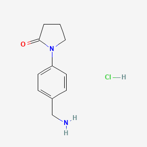 molecular formula C11H15ClN2O B1518638 1-[4-(氨甲基)苯基]吡咯烷-2-酮盐酸盐 CAS No. 1170201-85-0