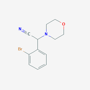 molecular formula C12H13BrN2O B1518639 2-(2-溴苯基)-2-(吗啉-4-基)乙腈 CAS No. 1157273-16-9