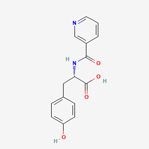 molecular formula C15H14N2O4 B15186412 N-(3-Pyridinylcarbonyl)-L-tyrosine CAS No. 911454-72-3