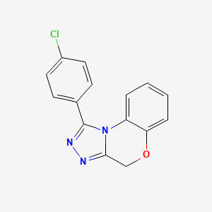 molecular formula C15H10ClN3O B15186437 1-(4-Chlorophenyl)-4H-(1,2,4)triazolo(3,4-c)(1,4)benzoxazine CAS No. 93299-78-6