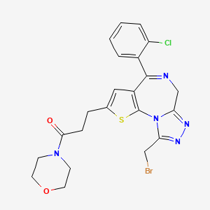 Morpholine, 4-(3-(9-(bromomethyl)-4-(2-chlorophenyl)-6H-thieno(3,2-f)(1,2,4)triazolo(4,3-a)(1,4)diazepin-2-yl)-1-oxopropyl)-