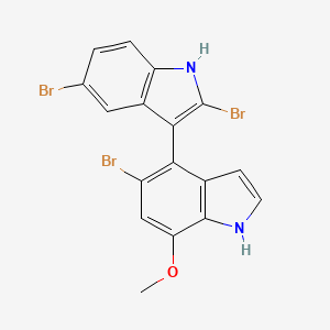 molecular formula C17H11Br3N2O B15186473 Rivularin D2 CAS No. 81387-85-1