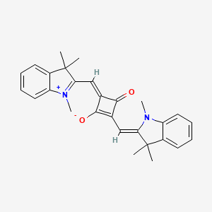 Cyclobutenediylium, 1,3-bis((1,3-dihydro-1,3,3-trimethyl-2H-indol-2-ylidene)methyl)-2,4-dihydroxy-, bis(inner salt)