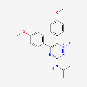 molecular formula C20H22N4O3 B15186482 1,2,4-Triazin-3-amine, 5,6-bis(4-methoxyphenyl)-N-(1-methylethyl)-, 1-oxide CAS No. 82123-07-7