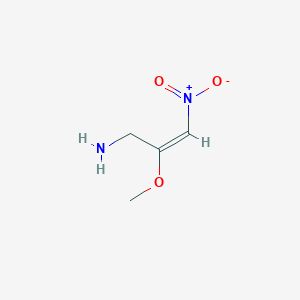 molecular formula C4H8N2O3 B1518651 [(1E)-1-甲氧基-2-硝基乙烯基]甲胺 CAS No. 352530-52-0