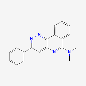 molecular formula C19H16N4 B15186526 Pyridazino(4,3-c)isoquinolin-6-amine, N,N-dimethyl-3-phenyl- CAS No. 96825-82-0