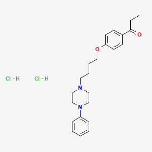 Propiophenone, 4'-(4-(4-phenyl-1-piperazinyl)butoxy)-, dihydrochloride