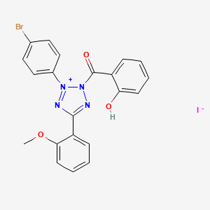 3-(4-Bromophenyl)-2-(2-hydroxybenzoyl)-5-(2-methoxyphenyl)-2H-tetrazolium iodide