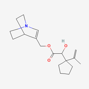 Cyclopentaneglycolic acid, alpha-isopropenyl-, (1-azabicyclo(2.2.2)oct-2-en-3-yl)methyl ester