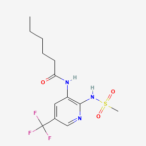 Hexanamide, N-(2-((methylsulfonyl)amino)-5-(trifluoromethyl)-3-pyridinyl)-