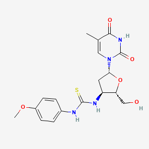 Thymidine, 3'-deoxy-3'-((((4-methoxyphenyl)amino)thioxomethyl)amino)-