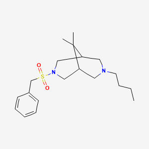 3-Butyl-9,9-dimethyl-7-((phenylmethyl)sulfonyl)-3,7-diazabicyclo(3.3.1)nonane