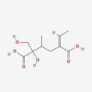 5-Ethylidene-2-hydroxy-2-(hydroxymethyl)-3-methylhexanedioic acid