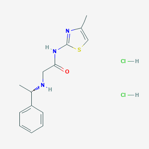 B151867 Acetamide, N-(4-methyl-2-thiazolyl)-2-((1-phenylethyl)amino)-, dihydrochloride, (-)- CAS No. 129340-81-4