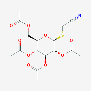 molecular formula C16H21NO9S B1518678 [(2R,3R,4S,5R,6S)-3,4,5-triacetyloxy-6-(cyanomethylsulfanyl)oxan-2-yl]methyl acetate 