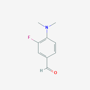 molecular formula C9H10FNO B1518686 4-(Dimethylamino)-3-fluorobenzaldehyde CAS No. 1021240-69-6