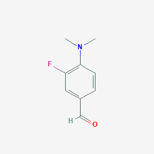 molecular formula C9H10FNO B1518686 4-(ジメチルアミノ)-3-フルオロベンズアルデヒド CAS No. 1021240-69-6