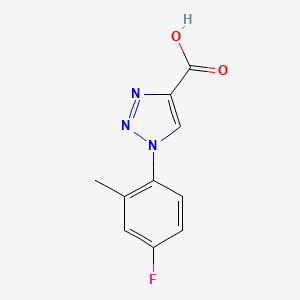 molecular formula C10H8FN3O2 B1518689 1-(4-fluoro-2-methylphenyl)-1H-1,2,3-triazole-4-carboxylic acid CAS No. 1042604-81-8