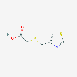 molecular formula C6H7NO2S2 B1518692 2-[(1,3-噻唑-4-基甲基)硫烷基]乙酸 CAS No. 933757-96-1