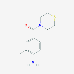 molecular formula C12H16N2OS B1518693 2-Methyl-4-(thiomorpholine-4-carbonyl)aniline CAS No. 1042776-60-2