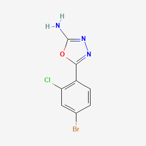 molecular formula C8H5BrClN3O B1518694 5-(4-Bromo-2-chlorophenyl)-1,3,4-oxadiazol-2-amine CAS No. 1157719-91-9