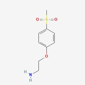 molecular formula C9H13NO3S B1518696 1-(2-Aminoethoxy)-4-methanesulfonylbenzene CAS No. 1052139-16-8