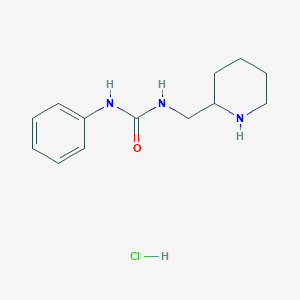 molecular formula C13H20ClN3O B1518698 N-phenyl-N'-(piperidin-2-ylmethyl)urea hydrochloride CAS No. 1170061-54-7